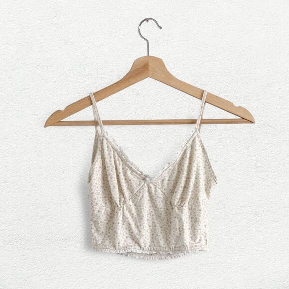 My Mum Made It Floral Cami Tank Top in Yellow Cream - Picture 1 of 8
